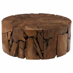 Wholesale 🤩 Phillips Collection Teak Chunk Coffee Table, Round 🔥