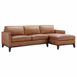 Promo ๐ Hello Sofa Home Pimlico 100% Top Grain Leather Sectional, Right Arm Chaise ๐