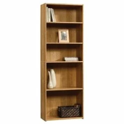 Brand new ๐ฅฐ Sauder Beginnings Engineered Wood 5-Shelf Bookcase In Highland Oak โ๏ธ