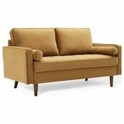 Wholesale ๐ LexMod Valour Performance Velvet Loveseat, Cognac ๐