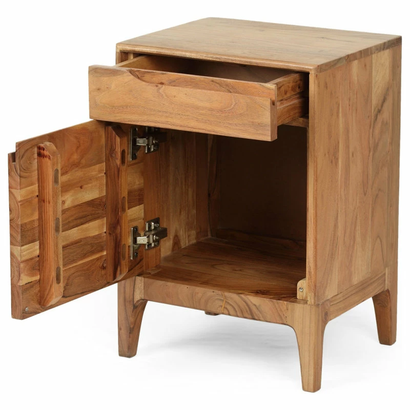Budget ๐งจ GDFStudio Letitia Modern Handcrafted Acacia Wood Side Table ๐ - Image 4