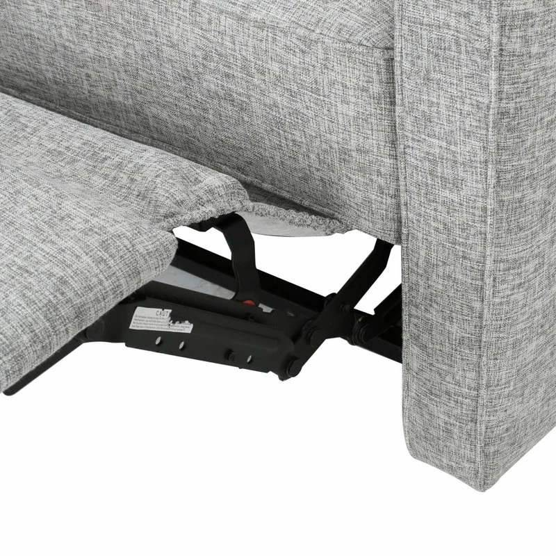 New 🔔 GDFStudio GDF Studio Callade Buttoned Fabric Reclining Loveseat, Light Gray Tweed ✔️ - Image 10