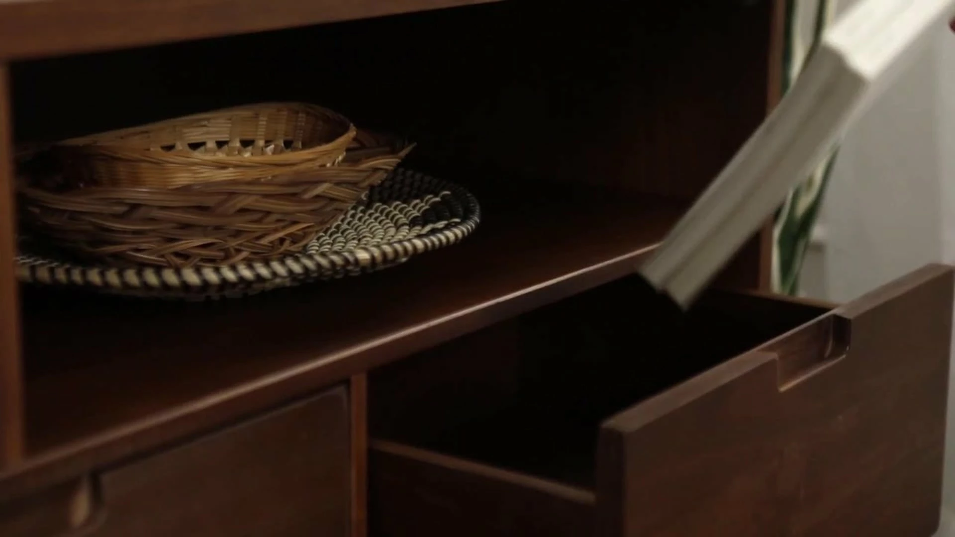 Flash Sale 👍 Walker Edison 58" 3-Drawer Mid-Century Modern TV Stand, Walnut ⭐ - Image 2