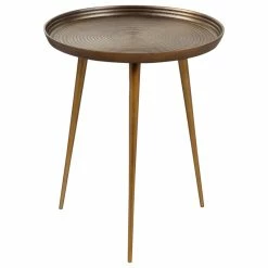 Best Pirce 😀 GDFStudio Veracruz Modern Handcrafted Aluminum Accent Table ⭐