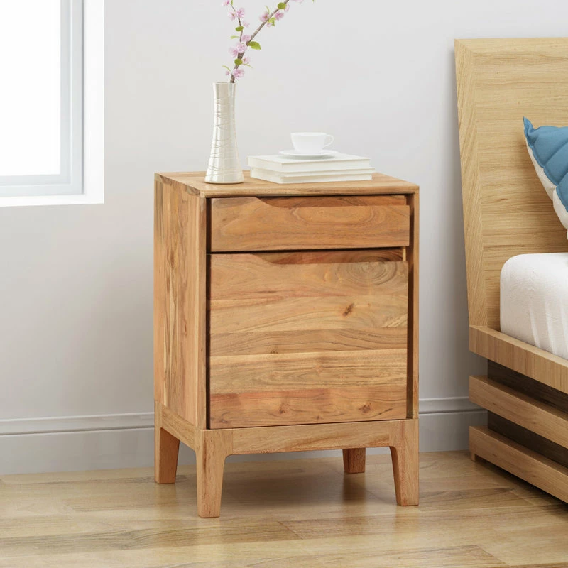 Budget ๐งจ GDFStudio Letitia Modern Handcrafted Acacia Wood Side Table ๐ - Image 2