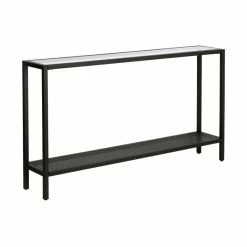 Budget ๐คฉ Henn&Hart 55" Blackened Bronze Metal/Glass Console Table ๐