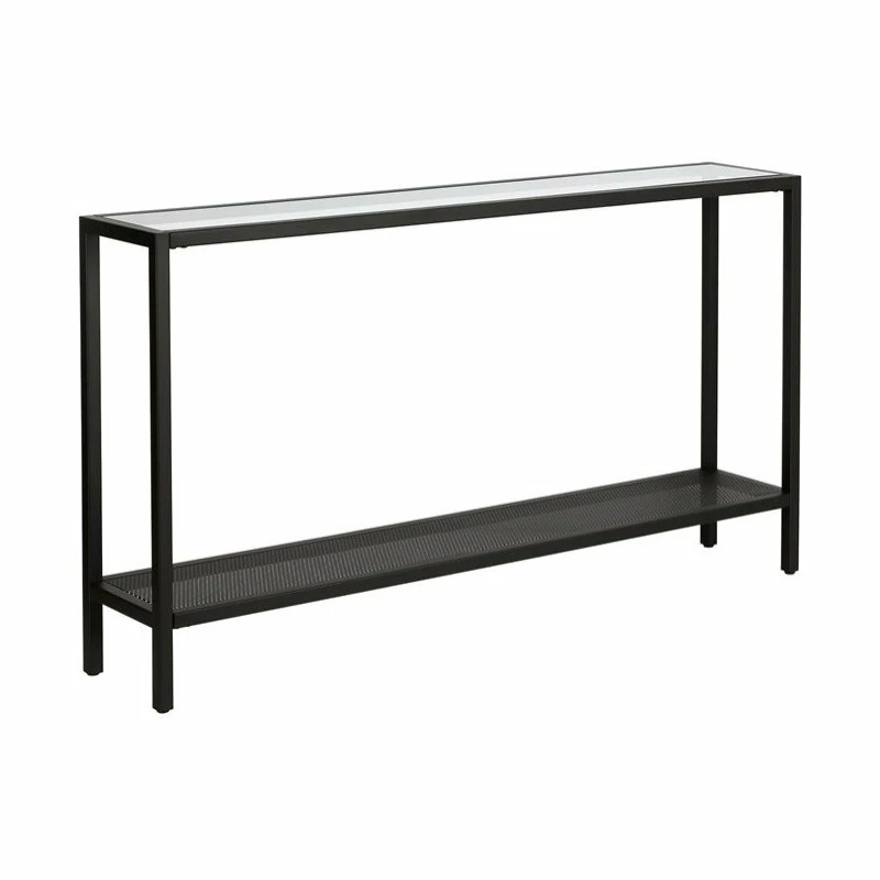 Budget ๐คฉ Henn&Hart 55" Blackened Bronze Metal/Glass Console Table ๐