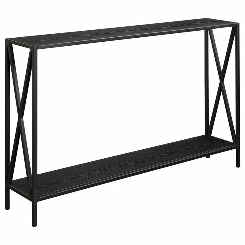 Best Sale ๐ฅ Convenience Concepts Modern Tucson Black Console Table With Shelf R4-0182 ๐ - Image 3