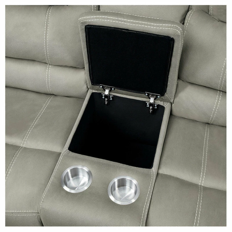 Wholesale ๐ Lexicon Home Prose Power Double Reclining Love Seat, Gray ๐ - Image 4