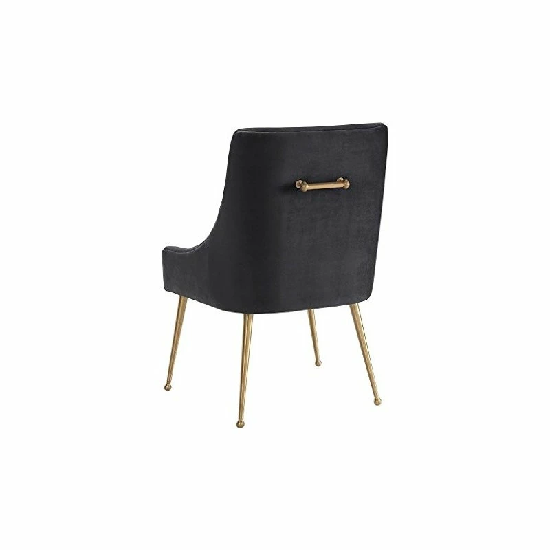 Promo π€© TOV Furniture Beatrix Grey Velvet Side Chair - Grey π - Image 3