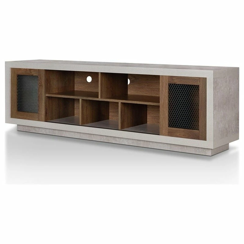 Buy ๐ Furniture Of America E-Commerce By Enitial Lab Furniture Of America Oox Industrial Wood 70.78-Inch TV Stand In Walnut ๐ฏ - Image 2