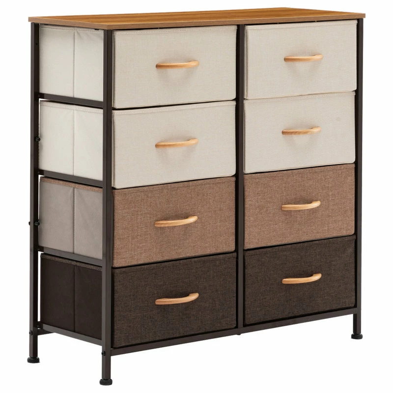 Promo π Duhome Elegant Lifestyle 8 Fabric Drawers Steel Frame Double π Dresser, Mixed Color β