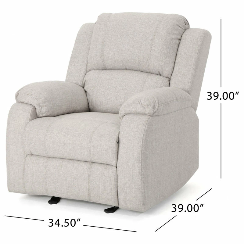 Brand new ๐ GDFStudio GDF Studio Scarlett Classic Fabric Gliding Recliner Chair, Beige ๐ - Image 3