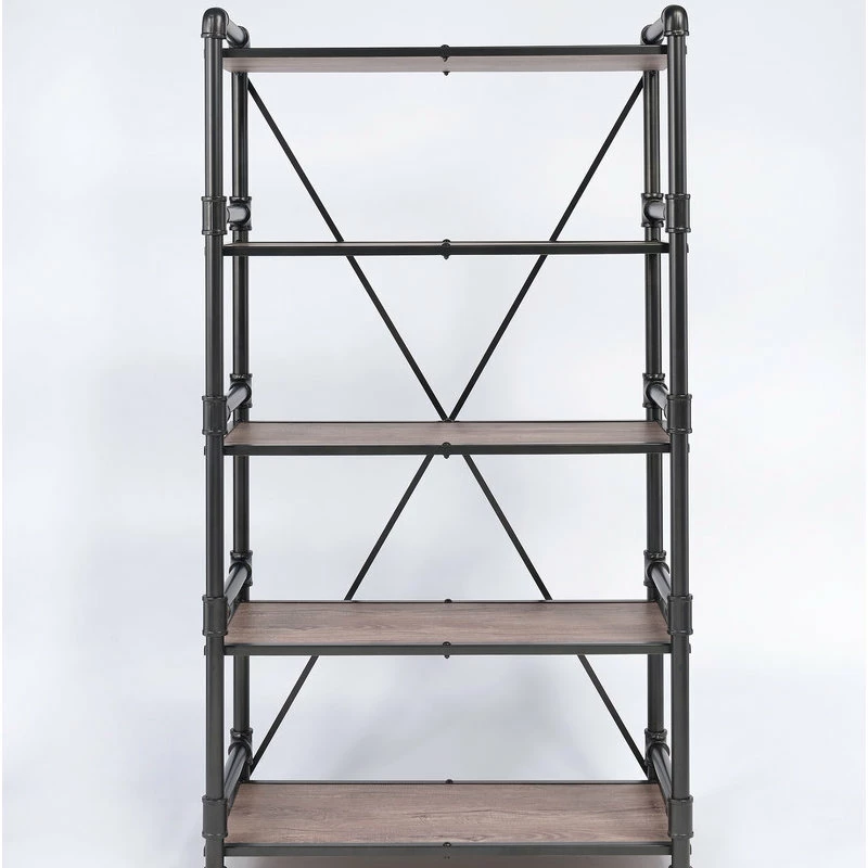 Coupon โค๏ธ Acme Furniture Caitlin Bookshelf, Rustic Oak And Black Finish ๐ฏ - Image 3