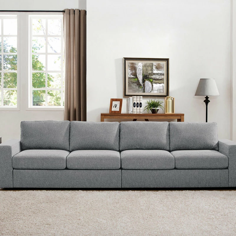 Best deal ๐ Lilola Home Jules 4 Seater Sofa, Light Gray Linen ๐งจ - Image 2