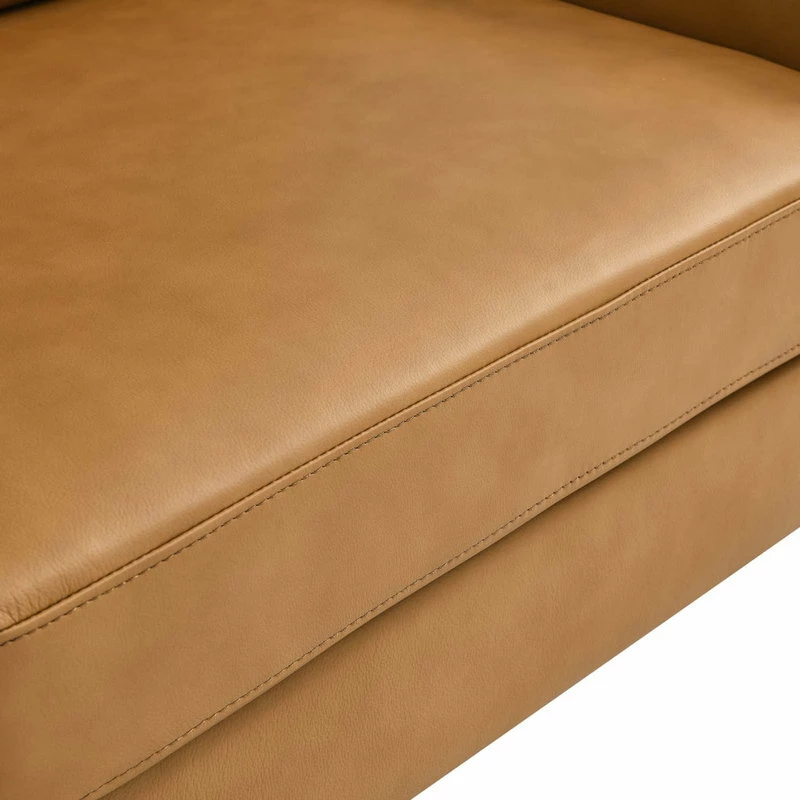 Cheapest 🌟 LexMod Corland Leather Loveseat, Tan 😍 - Image 6
