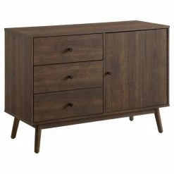 Promo 🥰 Crosley Lucas Mid-Century Modern Media Console In Brown 🔔