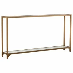 Cheapest ๐ SEI Furniture Dillon Narrow Metal Console, Gold With White Glass โจ