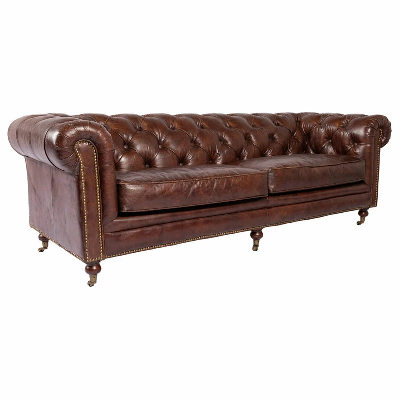Wholesale 🌟 Moe's Home Collection Birmingham Sofa Cappuccino Brown Leather ✔️ - Image 2