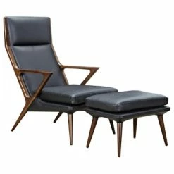 Flash Sale ๐งจ Vig Furniture Inc. Modrest Fulton Modern Black Lounge Chair And Ottoman ๐ฏ