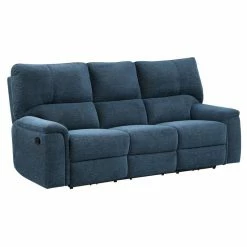 Deals 🔔 Domain Industries Inc. Lexicon Dickinson Chenille Double Reclining Sofa In Indigo ✔️