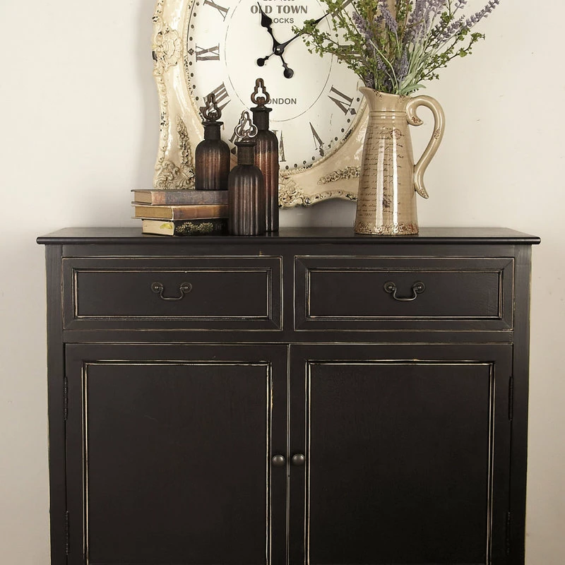 Outlet ๐ Brimfield & May Traditional Black Wood Cabinet 96371 โค๏ธ - Image 3