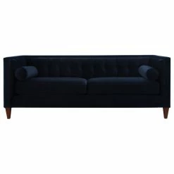 Best Pirce ❤️ Jennifer Taylor Home Jack 84" Modern Tuxedo Tufted Sofa, Dark Navy Blue Velvet ✨