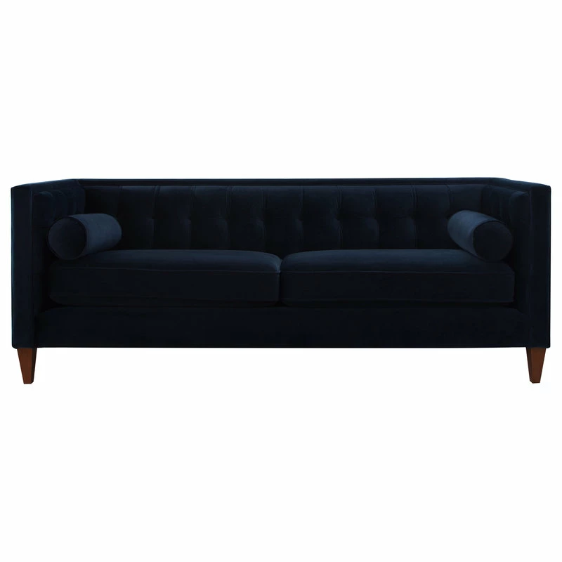 Best Pirce ❤️ Jennifer Taylor Home Jack 84" Modern Tuxedo Tufted Sofa, Dark Navy Blue Velvet ✨