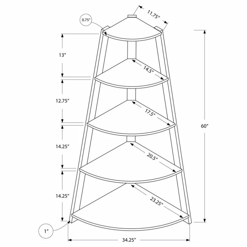 Flash Sale ๐ Monarch Contemporary Bookcase In Cappuccino And Black Finish I 2423 ๐ - Image 3