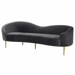 Best Pirce ๐ Meridian Furniture Ritz Velvet Sofa, Gray ๐งจ