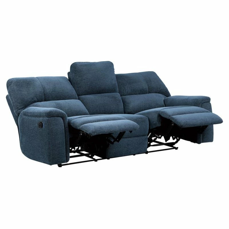Deals ๐ Domain Industries Inc. Lexicon Dickinson Chenille Double Reclining Sofa In Indigo โ๏ธ - Image 4