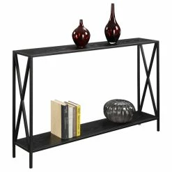 Best Sale 🔥 Convenience Concepts Modern Tucson Black Console Table With Shelf R4-0182 🎁