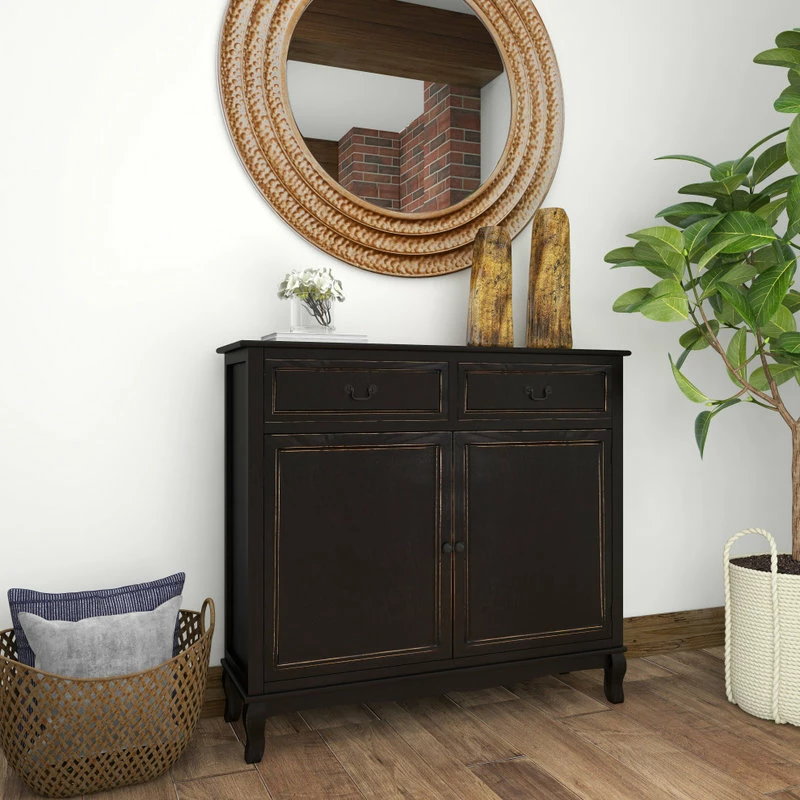 Outlet ๐ Brimfield & May Traditional Black Wood Cabinet 96371 โค๏ธ - Image 10