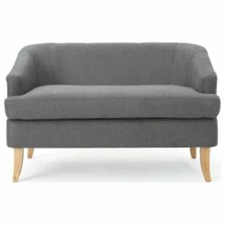 Wholesale 🎁 GDFStudio GDF Studio Shelby Mid Century Modern Fabric Loveseat, Dark Gray 💯
