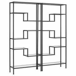 Deals 🛒 Crosley Sloane 2-Piece Etagere Set, Matte Black 🔥