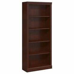 Promo 🥰 Kathy Ireland Office By Bush Furniture Kathy Ireland Office By Bennington 5 Shelf Bookcase In Harvest Cherry 😉