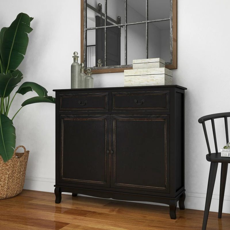 Outlet ๐ Brimfield & May Traditional Black Wood Cabinet 96371 โค๏ธ - Image 9