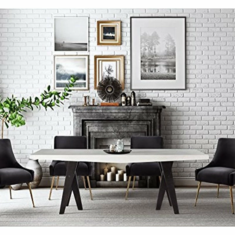 Promo π€© TOV Furniture Beatrix Grey Velvet Side Chair - Grey π - Image 6