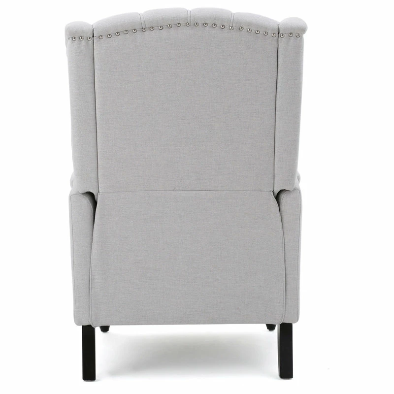 Hot Sale 🛒 GDFStudio GDF Studio Elizabeth Tufted Back Recliner, Light Gray/Fabric 🌟 - Image 12