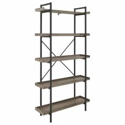 Cheap ๐ Walker Edison Urban Pipe 68" Rustic Industrial 5 Shelf Wood Bookshelf - Grey Wash โจ