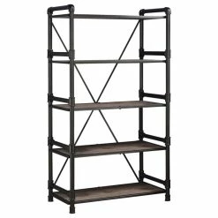 Coupon ❤️ Acme Furniture Caitlin Bookshelf, Rustic Oak And Black Finish 💯