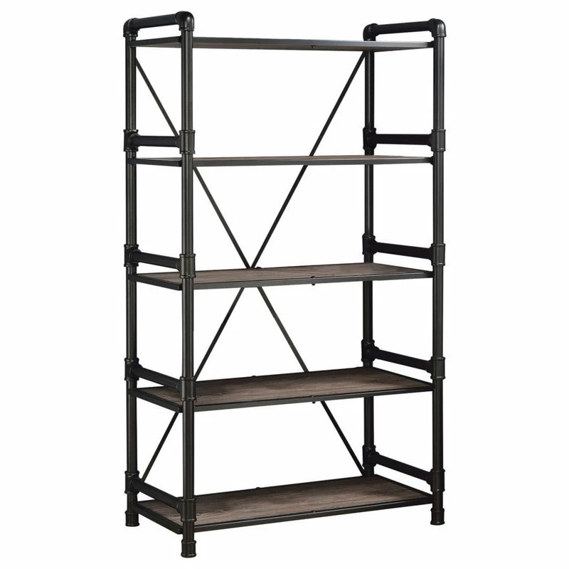 Coupon โค๏ธ Acme Furniture Caitlin Bookshelf, Rustic Oak And Black Finish ๐ฏ