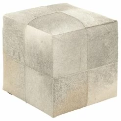 Flash Sale โค๏ธ Brimfield & May Contemporary Gray Leather Stool 95920 โ