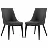 Budget 🔥 LexMod Viscount Dining Side Chairs Faux Leather, Set Of 2, Black 😍