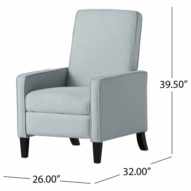 Cheap ⭐ GDFStudio GDF Studio Drake Light Gray Fabric Recliner Club Chair 🌟 - Image 4