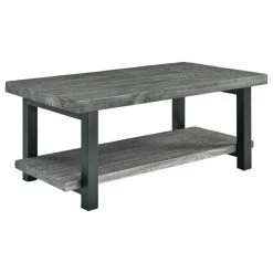 Best reviews of ๐ฅ Bolton Furniture, Inc. Pomona 42" Metal And Wood Coffee Table, Slate Gray ๐