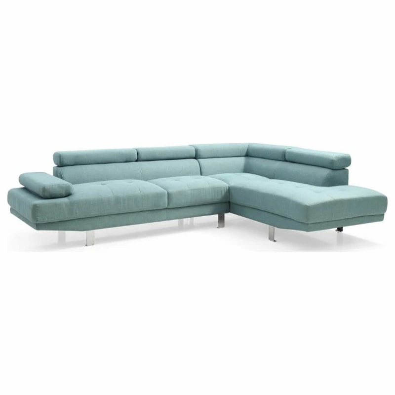 Deals โ Glory Furniture Riveredge Twill Fabric Sectional In Teal ๐งจ