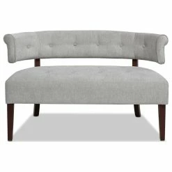 Cheapest 🎁 Jennifer Taylor Home Jared Tufted Bench Settee, Silver Grey 🌟