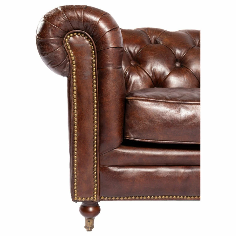 Wholesale 🌟 Moe's Home Collection Birmingham Sofa Cappuccino Brown Leather ✔️ - Image 5