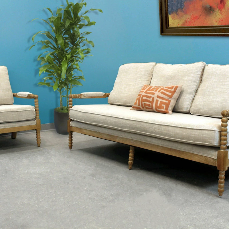 Brand new ๐ Moti Linen Sofa, Gray, Ivory ๐งจ - Image 2